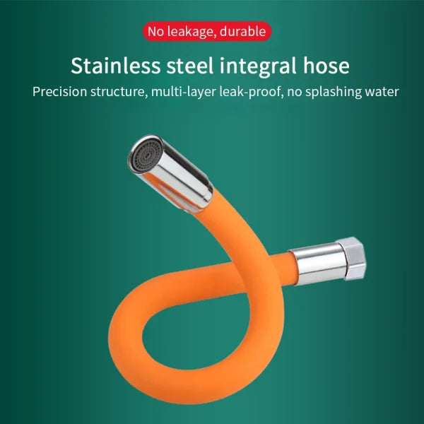 360° Flexible Silicone Hose/tube Extension Water Pipe | Water Faucet Tap Extender Bendable Faucet Extension For Kitchen And Bathroom Sink, With Anti-splash Feature