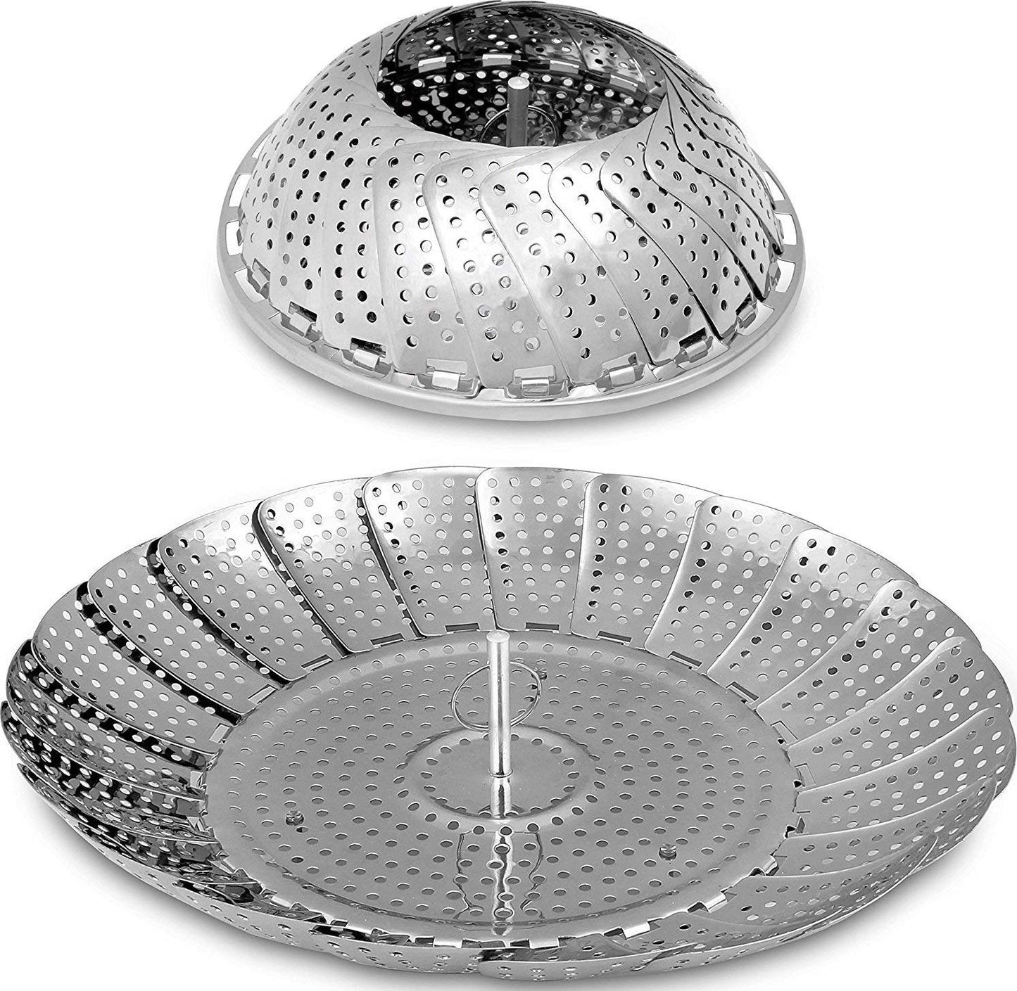 Foldable & Adjustable Stainless Steel Steamer Cooking Basket