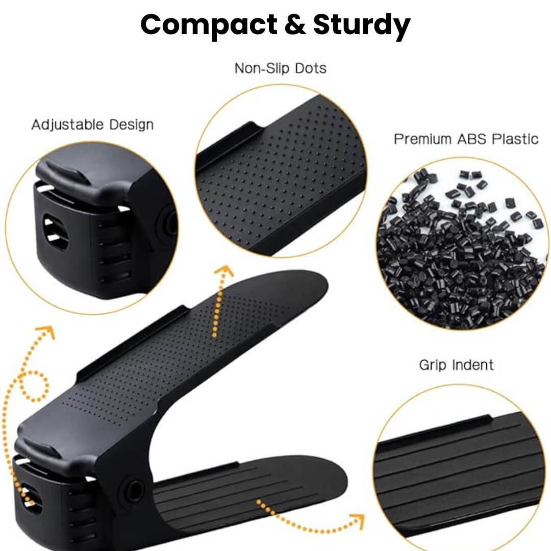 Shoe Organizer - The Adjustable Shoe Rack Space Saver