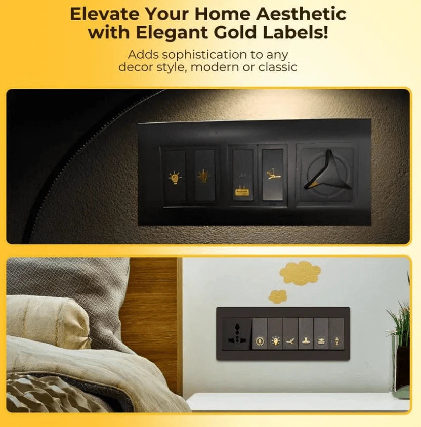 Golden Switch Stickers