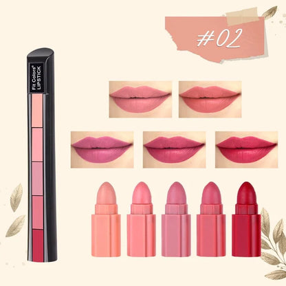 LUMIEREZ 5 in 1 Velvet Matte Compact Lipstick – Buy 1 Get 2