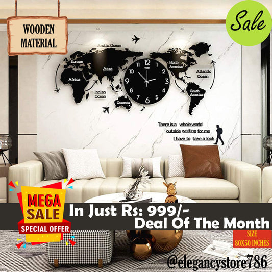 Purely Wooden World Map